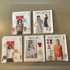 McCall's Sewing Pattern Bundle (5) Including‎ M5138, M5522, M7056, M8039, M6896